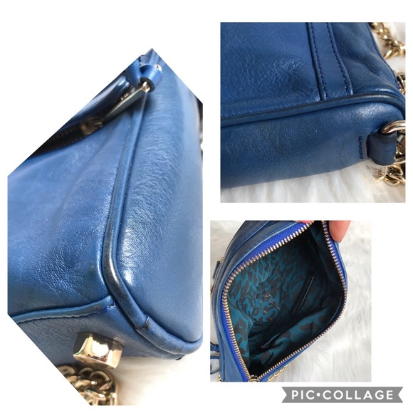 ♥️😘 Rebecca Minkoff Mini M.A.C Blue Crossbody - Picture 8 of 8